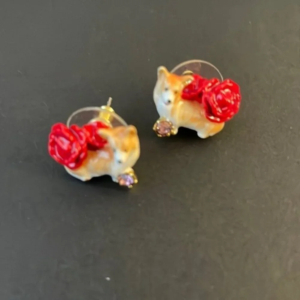 Les NEREIDES corgi earrings